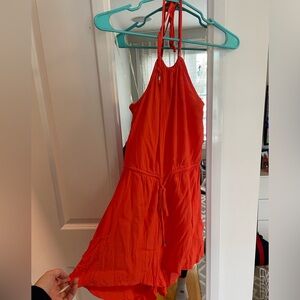 Light weight coral romper. Size M.